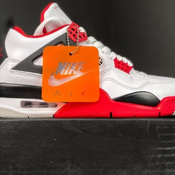 Size 11 Jordan 4 Retro white cement basketball shoes